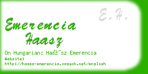 emerencia haasz business card
